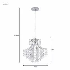 Dunelm Sheridan 1 Light Chrome Ceiling Fitting -wall lights Shop 30755763 alt07