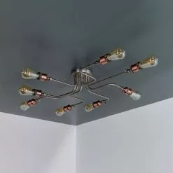 Vogue Lighting Vogue Eastville 8 Light Semi Flush Ceiling Fitting -wall lights Shop 30755848 alt01