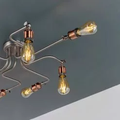Vogue Lighting Vogue Eastville 8 Light Semi Flush Ceiling Fitting -wall lights Shop 30755848 alt03