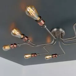 Vogue Lighting Vogue Eastville 8 Light Semi Flush Ceiling Fitting -wall lights Shop 30755848 alt05