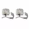 Dunelm Kleio Glass Chrome Wall Light Twin Pack -wall lights Shop 30762443