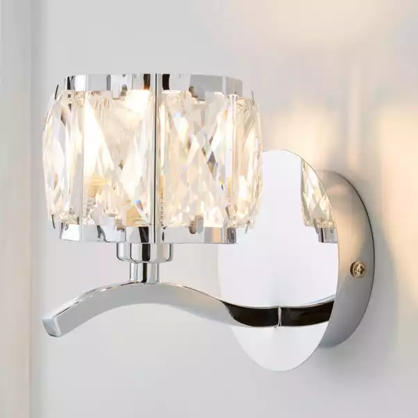 Dunelm Kleio Glass Chrome Wall Light Twin Pack 4 Dunelm Kleio Glass Chrome Wall Light Twin Pack - Image 2