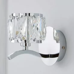 Dunelm Kleio Glass Chrome Wall Light Twin Pack 10 Dunelm Kleio Glass Chrome Wall Light Twin Pack -wall lights Shop 30762443 alt02