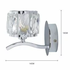 Dunelm Kleio Glass Chrome Wall Light Twin Pack 13 Dunelm Kleio Glass Chrome Wall Light Twin Pack -wall lights Shop 30762443 alt05