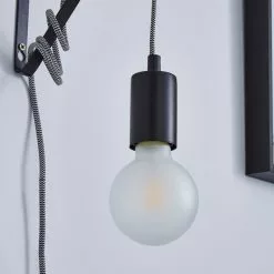 Dunelm Bradford Plug In Flex Set Twin Pack Matt Black -wall lights Shop 30762451 alt03