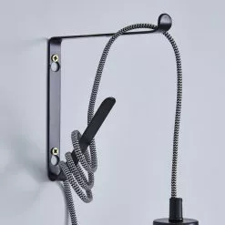 Dunelm Bradford Plug In Flex Set Twin Pack Matt Black -wall lights Shop 30762451 alt04