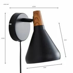 Elements Wolston Plug In Wall Light -wall lights Shop 30766163 alt07