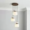 Dunelm Tien Walnut 3 Light Cluster Ceiling Fitting