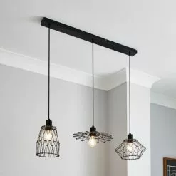 Dunelm Frances 3 Light Diner Ceiling Fitting -wall lights Shop 30766182 alt06