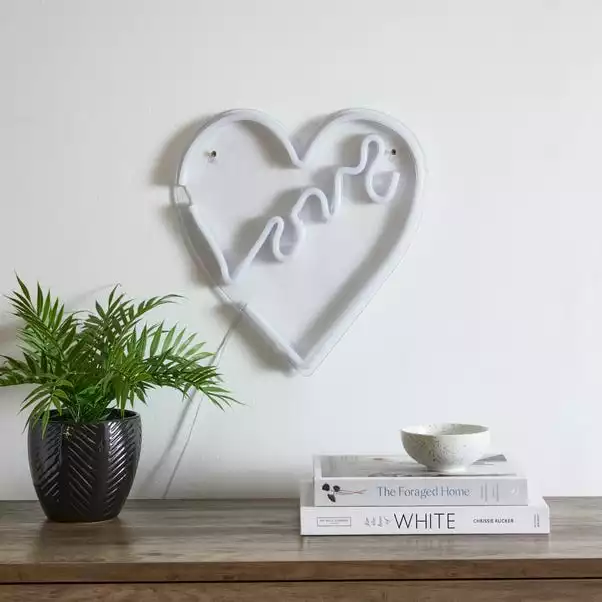 Dunelm Love Heart Neon Sign 4 Dunelm Love Heart Neon Sign - Image 2