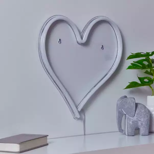 Dunelm Heart Neon Sign Light 4 Dunelm Heart Neon Sign Light - Image 2