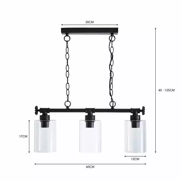 Dunelm Bates 3 Light Ceiling Fitting Industrial 8 Dunelm Bates 3 Light Ceiling Fitting Industrial - Image 6