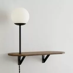 Elements Visby Shelf Wall Light Walnut -wall lights Shop 30768647 alt01