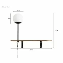 Elements Visby Shelf Wall Light Walnut -wall lights Shop 30768647 alt07