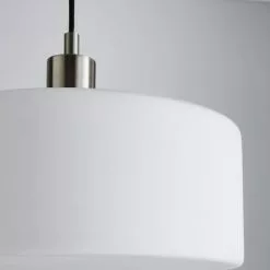 Dunelm Amelie Opal Satin Nickel Glass Light Ceiling Fitting -wall lights Shop 30768663 alt02