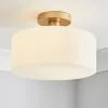 Dunelm Amelie Opal Gold Glass Flush Ceiling Fitting