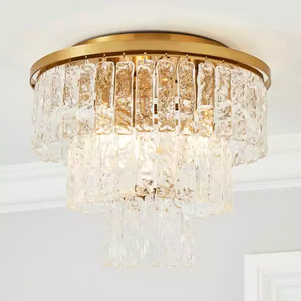 Dunelm Mankai Textured Glass Flush Ceiling Fitting 3 Dunelm Mankai Textured Glass Flush Ceiling Fitting