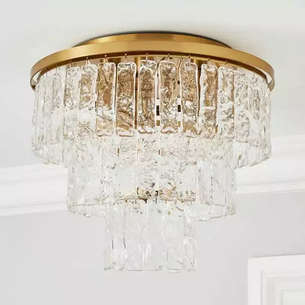 Dunelm Mankai Textured Glass Flush Ceiling Fitting 4 Dunelm Mankai Textured Glass Flush Ceiling Fitting - Image 2