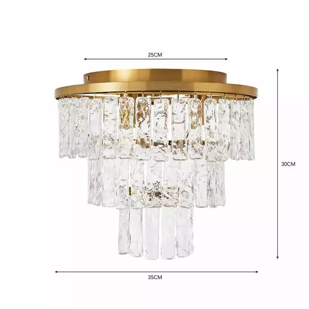 Dunelm Mankai Textured Glass Flush Ceiling Fitting 8 Dunelm Mankai Textured Glass Flush Ceiling Fitting - Image 6