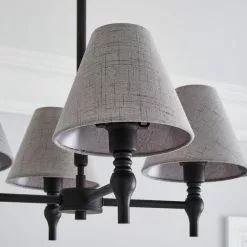 Dorma Bedford 4 Light Black Ceiling Fitting -wall lights Shop 30770066 alt02