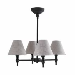 Dorma Bedford 4 Light Black Ceiling Fitting -wall lights Shop 30770066 alt05