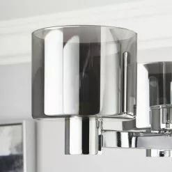 Dunelm Erin Ceiling 3 Light Smoked Ceiling Fitting -wall lights Shop 30770082 alt02