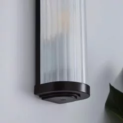 Dunelm Ripon Bathroom Wall Light Matt Black -wall lights Shop 30780623 alt02