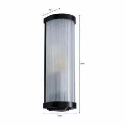 Dunelm Ripon Bathroom Wall Light Matt Black -wall lights Shop 30780623 alt04