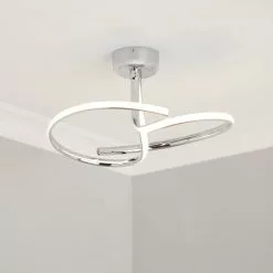 Dunelm Cortez 2 Arm LED Chrome Ceiling Fitting