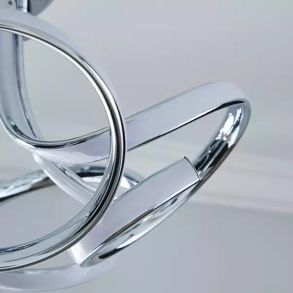 Dunelm Cortez 5 Light Integrated LED Swirl Semi-Flush Ceiling Fitting 5 Dunelm Cortez 5 Light Integrated LED Swirl Semi-Flush Ceiling Fitting - Image 3