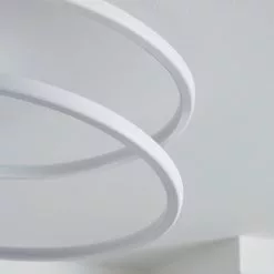 Dunelm Menton Integrated LED Swirl White Semi-Flush Ceiling Fitting -wall lights Shop 30781658 alt02