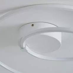 Dunelm Menton Integrated LED Swirl White Semi-Flush Ceiling Fitting -wall lights Shop 30781658 alt03
