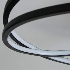 Dunelm Menton Integrated LED Swirl Black Semi-Flush Ceiling Fitting -wall lights Shop 30781659 alt02