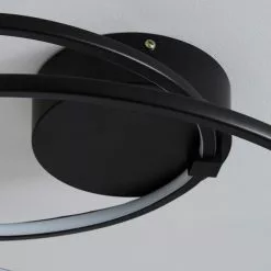 Dunelm Menton Integrated LED Swirl Black Semi-Flush Ceiling Fitting -wall lights Shop 30781659 alt03