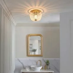 Dunelm Alora Bathroom Beaded Flush Chandelier -wall lights Shop 30789836 alt04