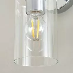 Dunelm Fryer Chrome Bathroom Wall Light -wall lights Shop 30789841 alt02