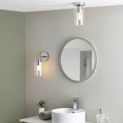 Dunelm Fryer Chrome Bathroom Wall Light -wall lights Shop 30789841 alt04