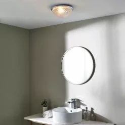 Dunelm Tropic Faceted Dome Flush Bathroom Ceiling Fitting -wall lights Shop 30789842 alt04