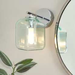 Dunelm Lucia Green Bathroom Wall Light