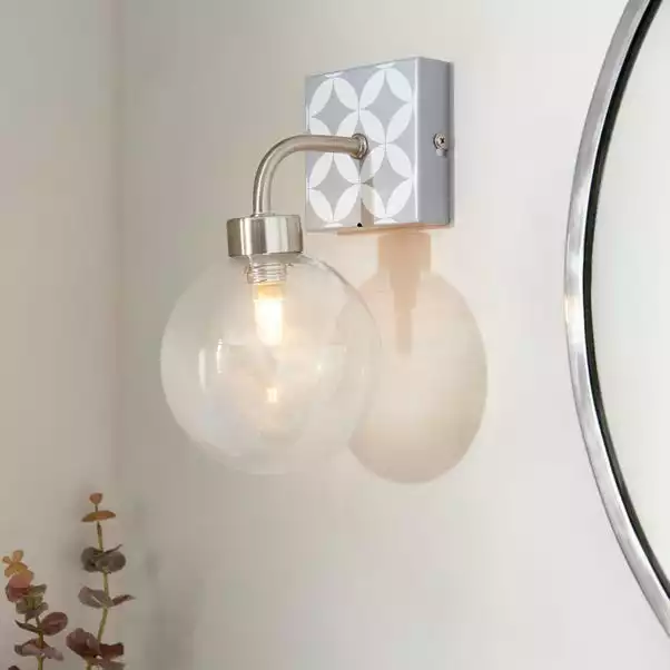 Dunelm Geometric Tile Bathroom Wall Light 3 Dunelm Geometric Tile Bathroom Wall Light