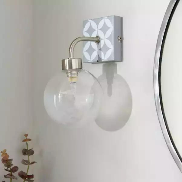 Dunelm Geometric Tile Bathroom Wall Light 4 Dunelm Geometric Tile Bathroom Wall Light - Image 2