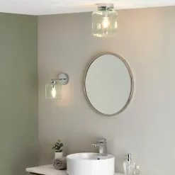 Dunelm Lucia Green Bathroom 1 Light Flush Ceiling Fitting -wall lights Shop 30789861 alt04
