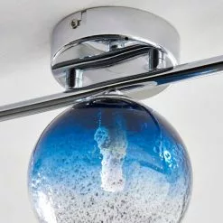 Dunelm Torbay Blue Bathroom 3 Light Semi Flush Ceiling Fitting -wall lights Shop 30789863 alt02