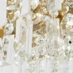 Dunelm Bel Air Satin Gold Bathroom 3 Light Flush Ceiling Fitting -wall lights Shop 30789884 alt02