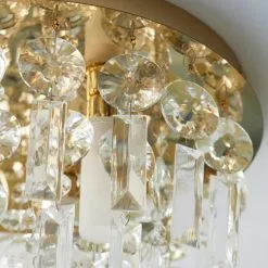 Dunelm Bel Air Satin Gold Bathroom 3 Light Flush Ceiling Fitting -wall lights Shop 30789884 alt03