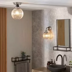 Dunelm Broden Ribbed Chrome Wall Light -wall lights Shop 30789885 alt04