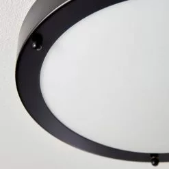 Dunelm Pluto Black Bathroom 1 Light Flush Ceiling Fitting -wall lights Shop 30789911 alt02