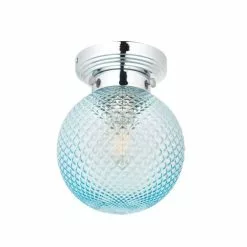 Dunelm Tropic Bathoom Faceted Sphere 1 Light Flush Ceiling Fitting -wall lights Shop 30789913 alt05