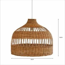 Dunelm Priyanka Rattan Easy Fit Pendant 10 Dunelm Priyanka Rattan Easy Fit Pendant -wall lights Shop 30792363 alt04