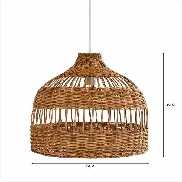 Dunelm Priyanka Rattan Easy Fit Pendant 6 Dunelm Priyanka Rattan Easy Fit Pendant - Image 5
